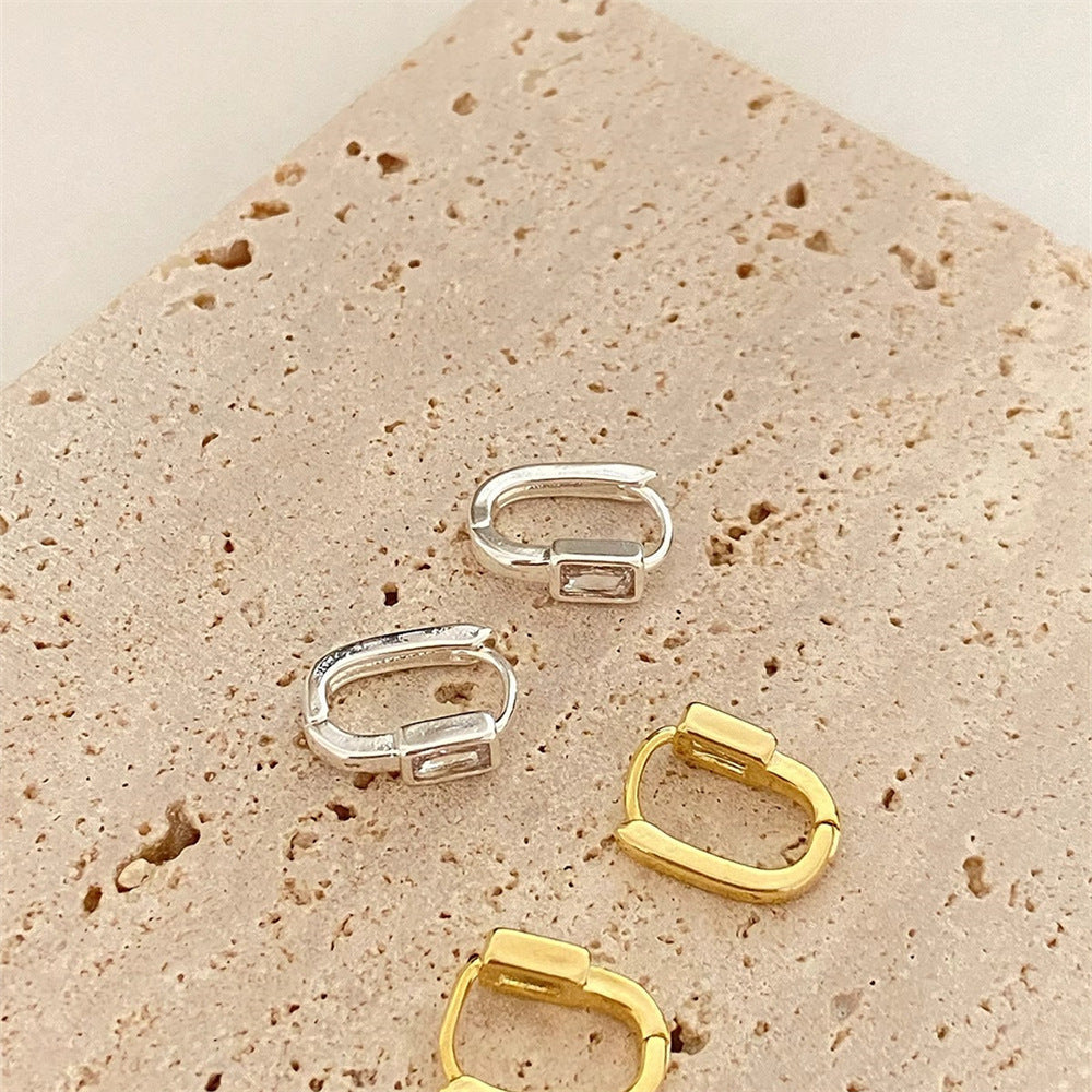 Special-interest Design S925 Sterling Silver Zircon Earrings For Women