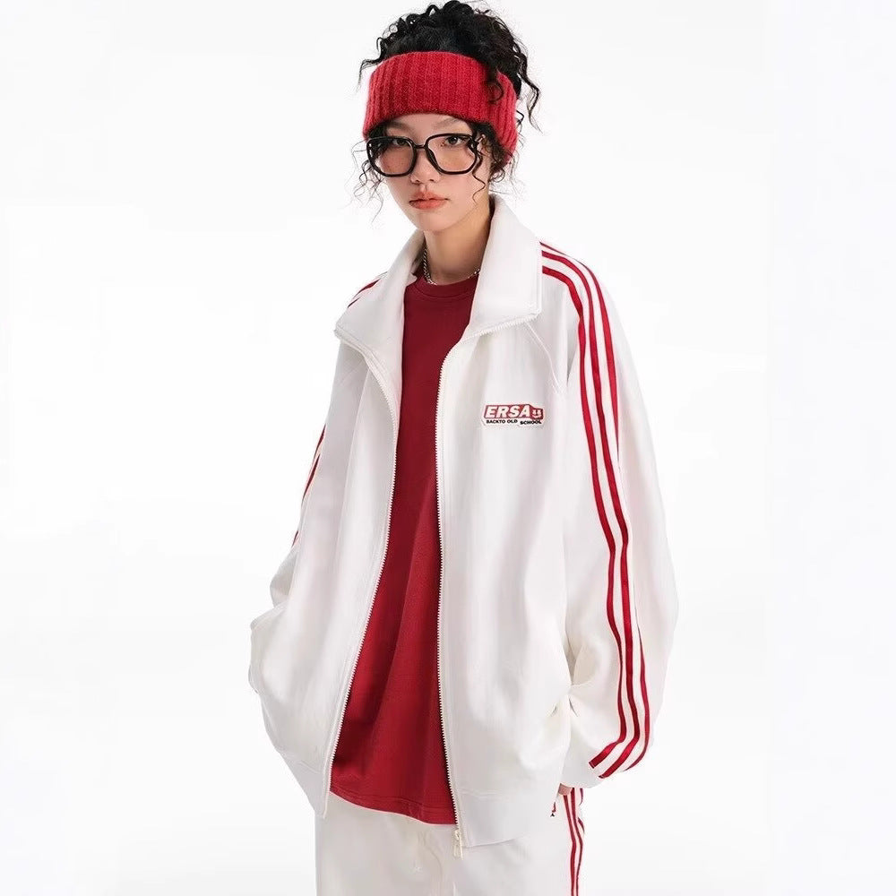 Trousers Straight Pants Long Sleeve Spring And Autumn Sports Suit