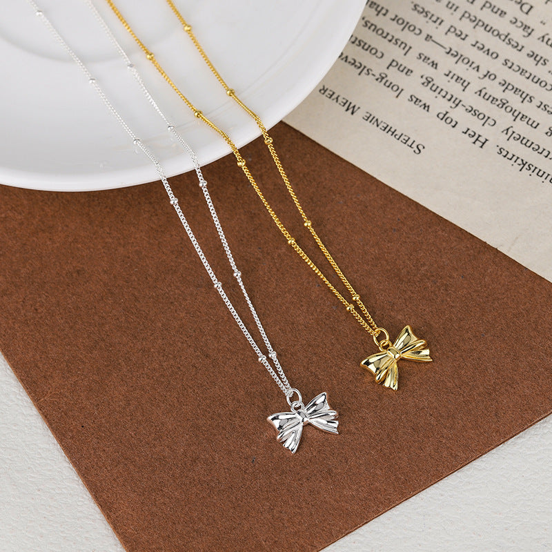 Ladies Bow Necklace Small And Beautiful