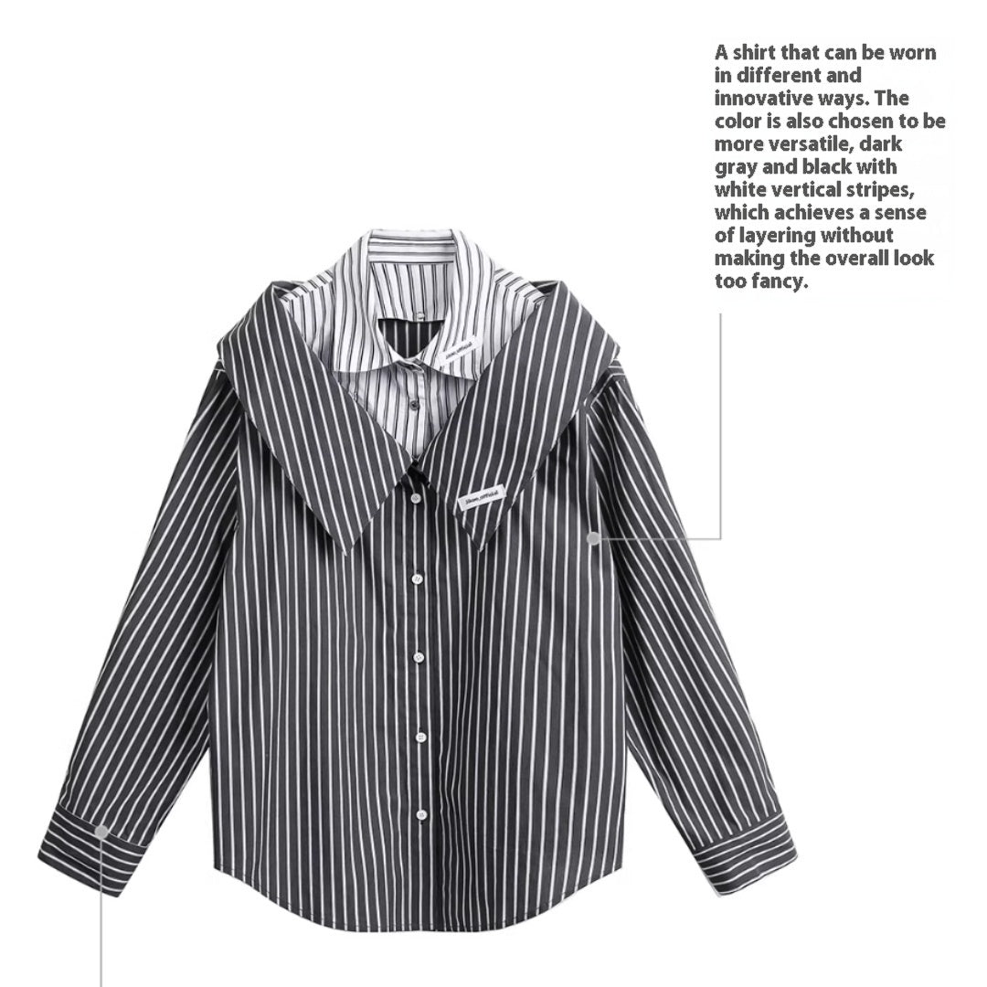 Chemise Femme à Rayures Déstructurée