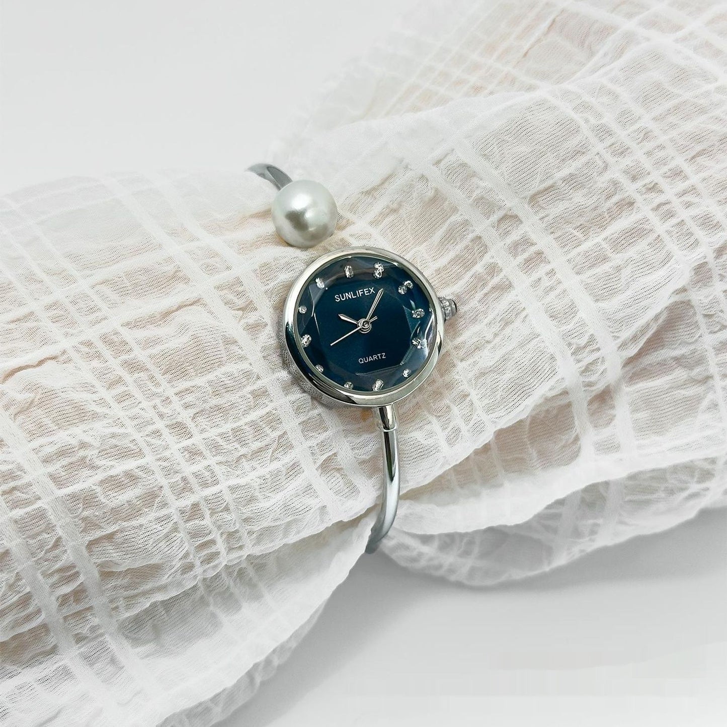 Women's High-grade Simple Pearl Bangle Watch High-grade Watch
