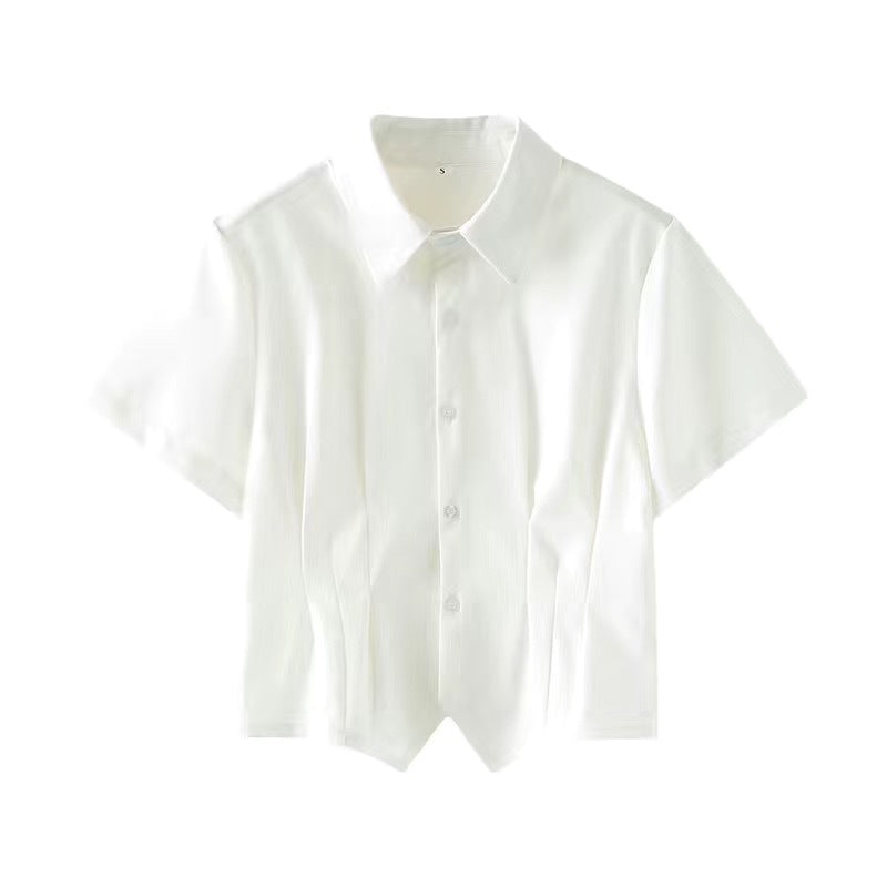 Jk Waist Trimming Shirt Women's Long-sleeved Hot Girl Pleated Skirt Uniform Suit