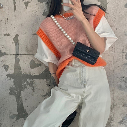 SWEATER À MANCHES COURTES