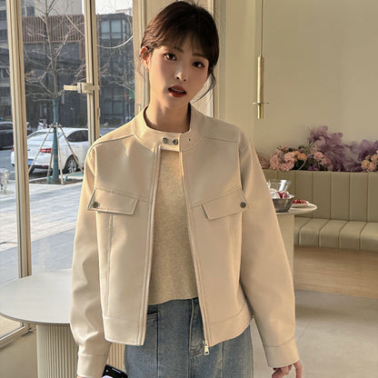 VESTE EN CUIR CINTRÉE