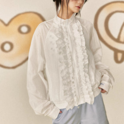 CHEMISIER À VOLANTS