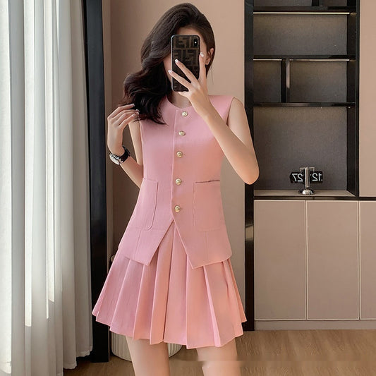 Light Luxury Senior Women's Outer Wear Vest Suit