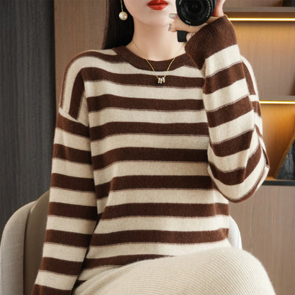 Pull ample à manches longues pour femme, style western