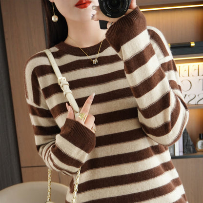 Pull ample à manches longues pour femme, style western