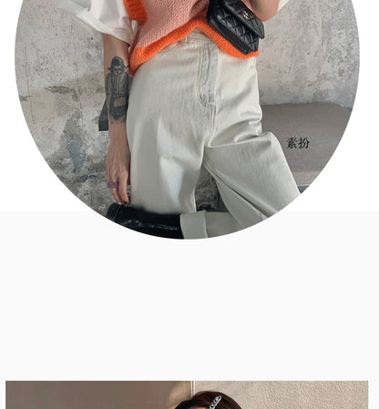 SWEATER À MANCHES COURTES