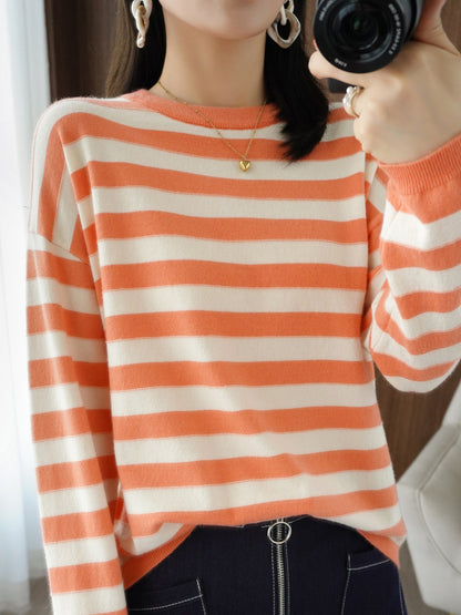 Pull ample à manches longues pour femme, style western