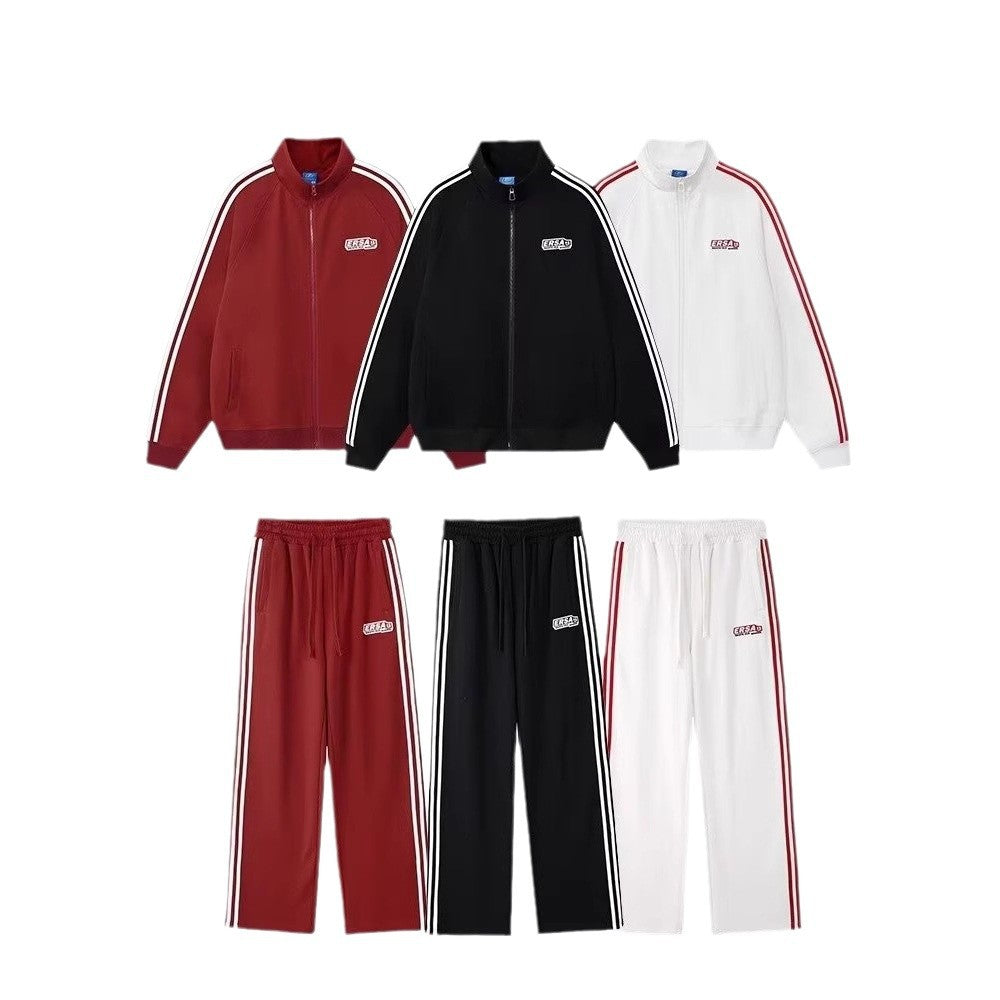 Trousers Straight Pants Long Sleeve Spring And Autumn Sports Suit