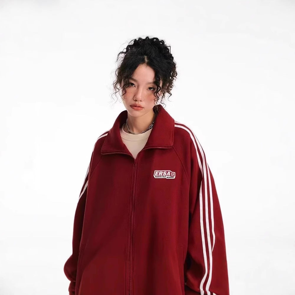Trousers Straight Pants Long Sleeve Spring And Autumn Sports Suit