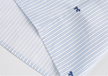 Strap Bow Striped One Shoulder Sleeveless Top For Women