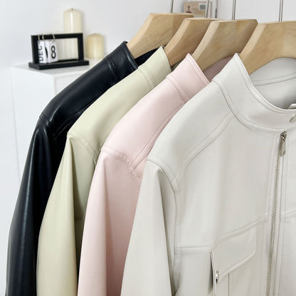 VESTE EN CUIR CINTRÉE