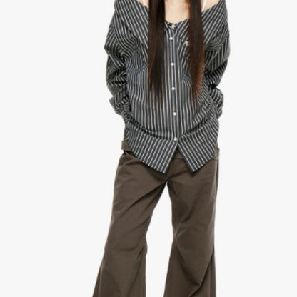 Chemise Femme à Rayures Déstructurée